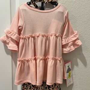 Pink Ruffled Kids Top